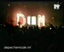 Depeche Mode concert flashing logo